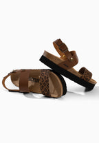 Gaias sandals with Leopard platform