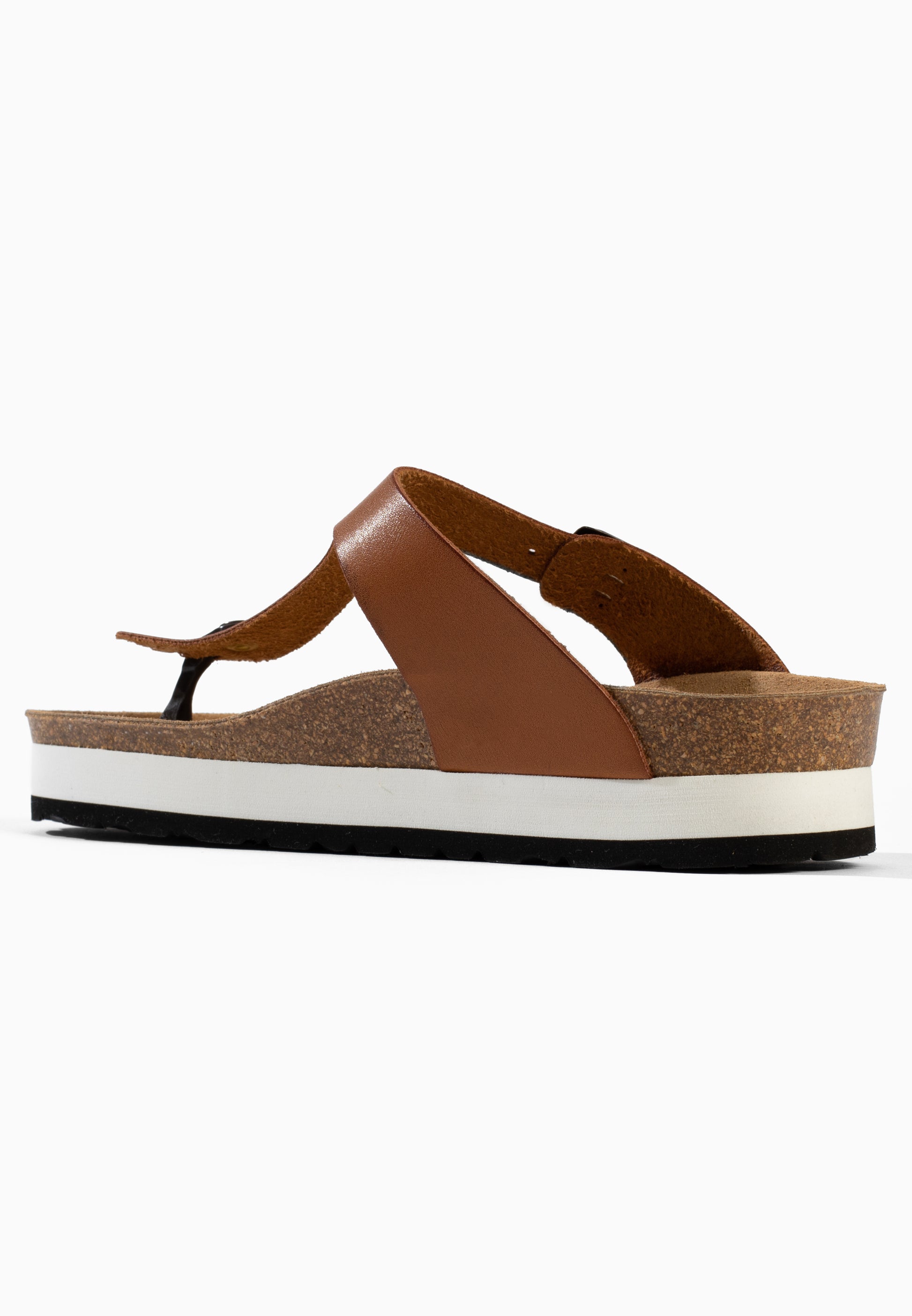 Alghero Tan Platform Sandals