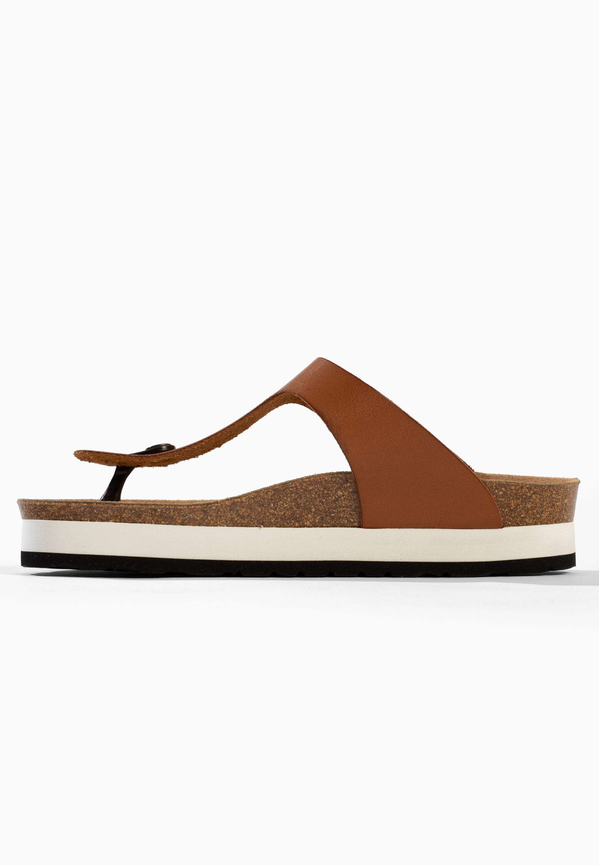 Alghero Tan Platform Sandals