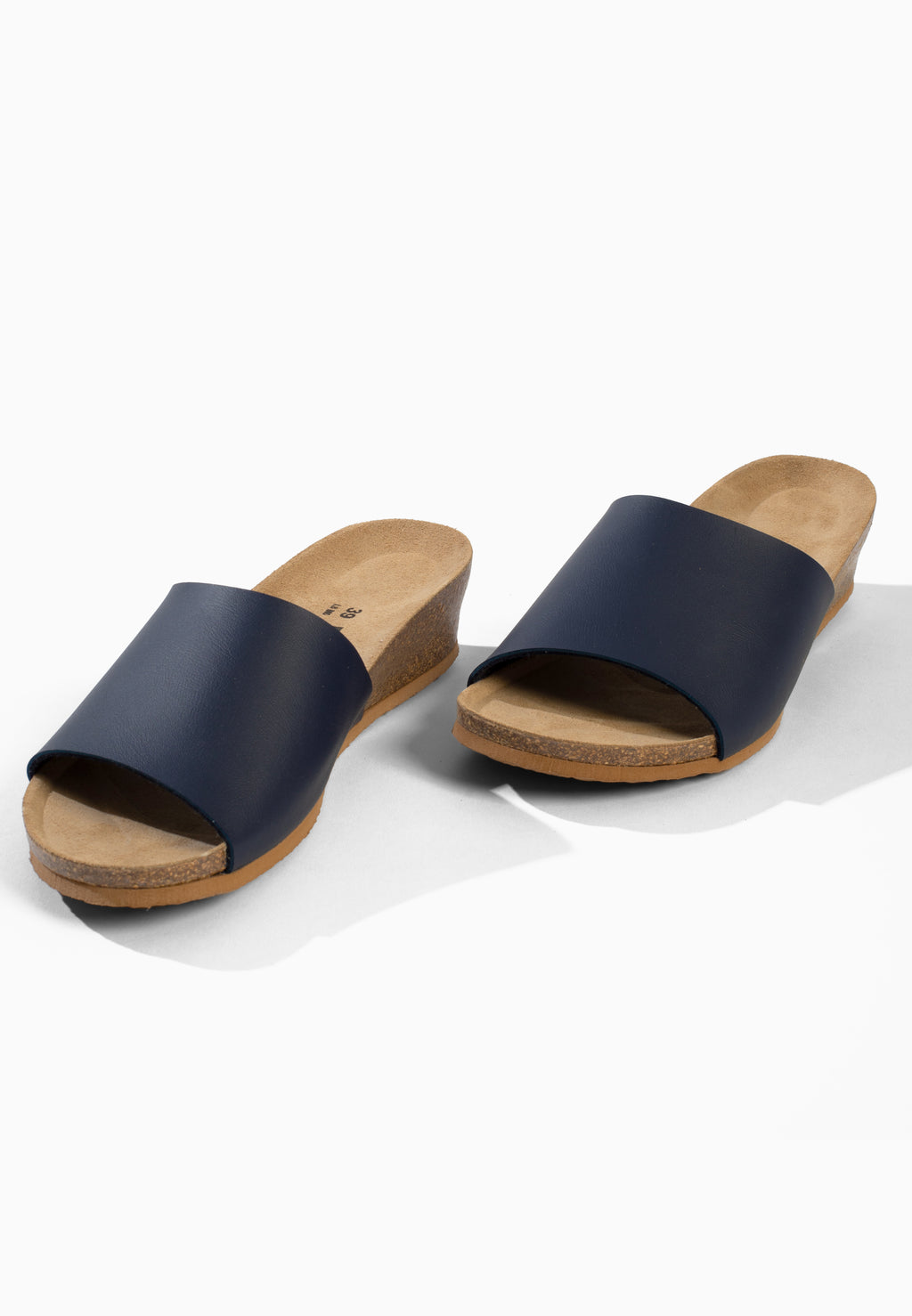 Bologna Navy Blue Wedge and Semi-Wedge Sandals