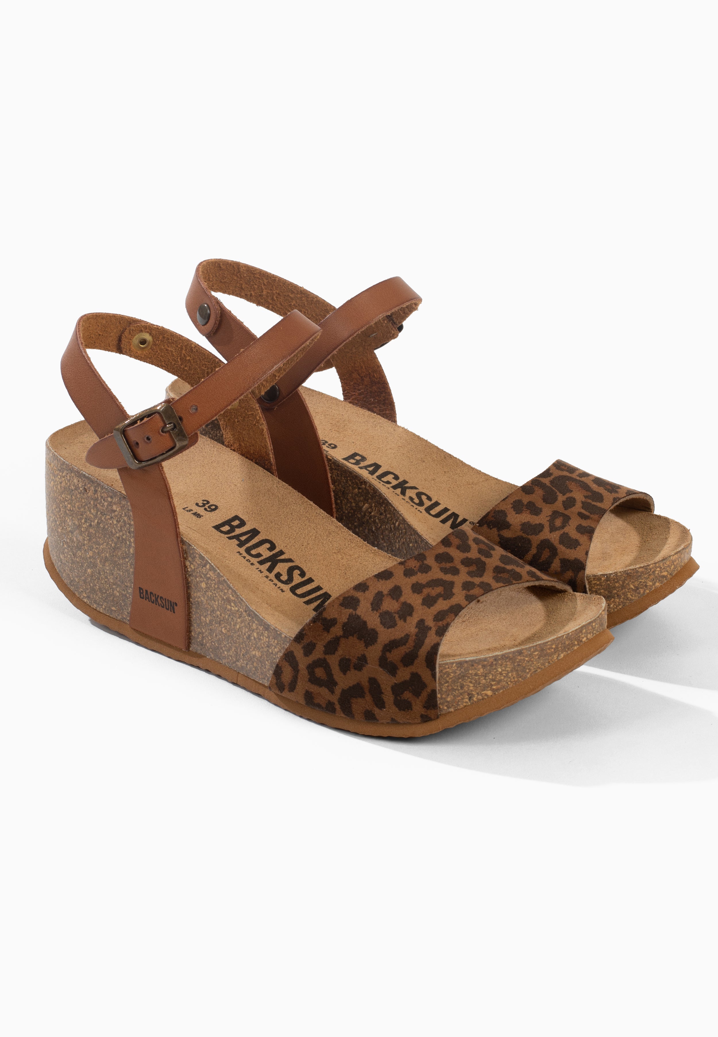 Sandales Compensées et Semi-compensées Hong Kong Leopard