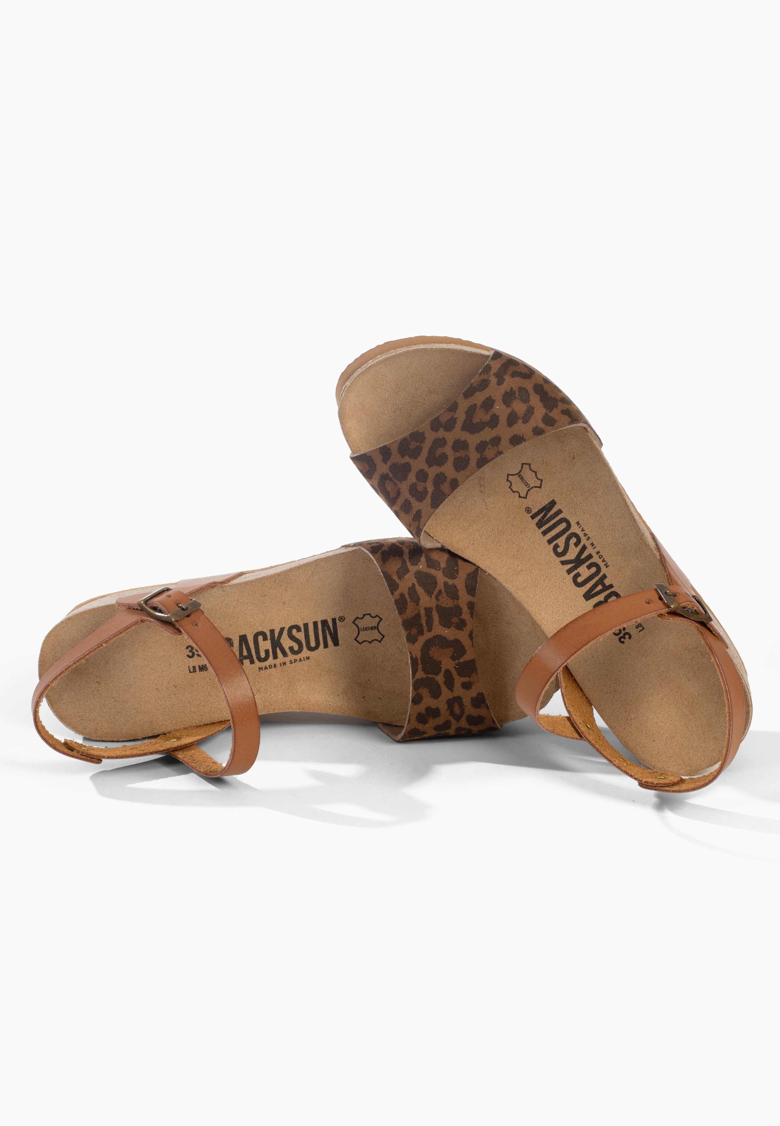 Sandales Compensées et Semi-compensées Hong Kong Leopard