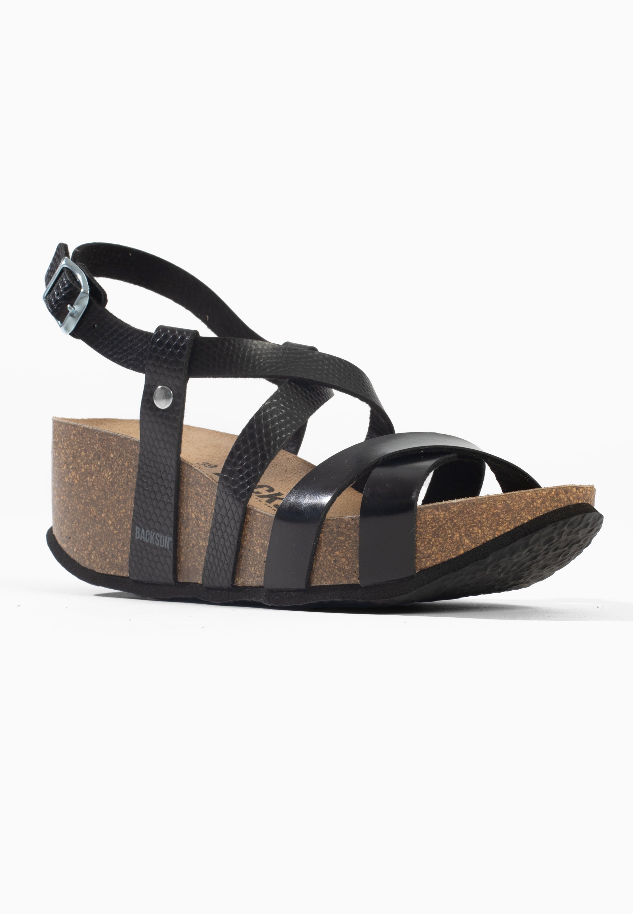 Sandales Compensées et Semi-compensées Catane Noir