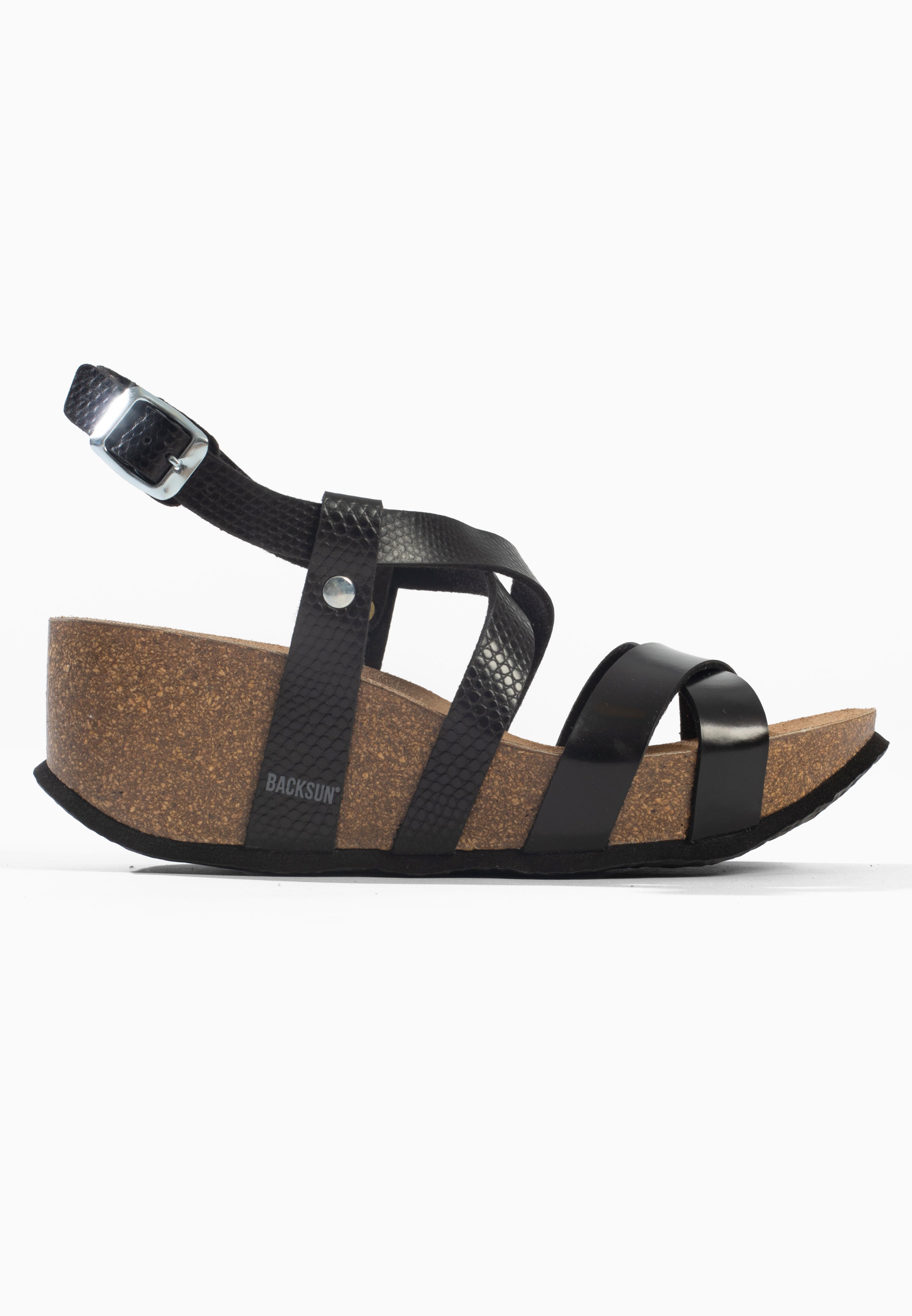 Sandales Compensées et Semi-compensées Catane Noir