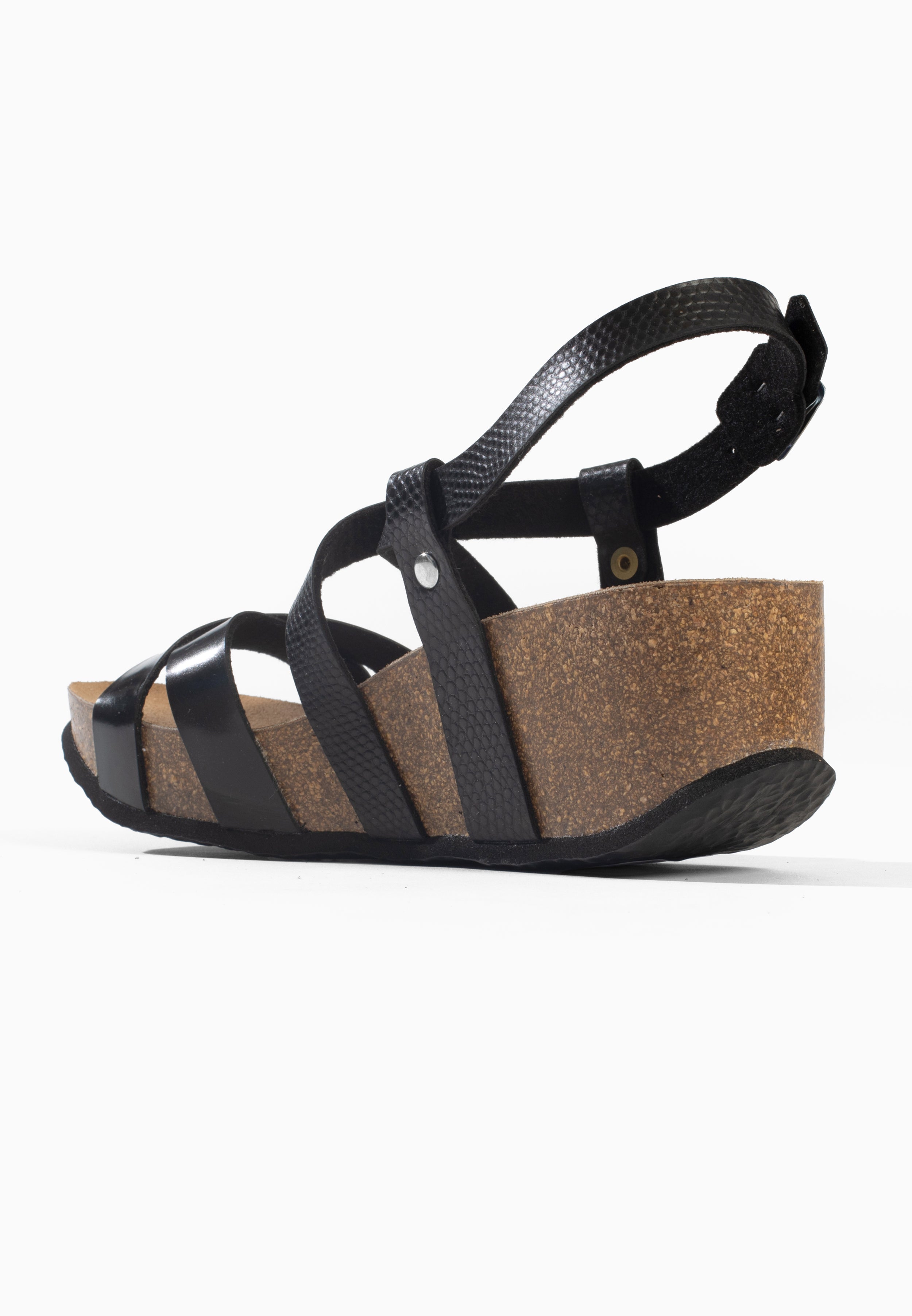 Sandales Compensées et Semi-compensées Catane Noir