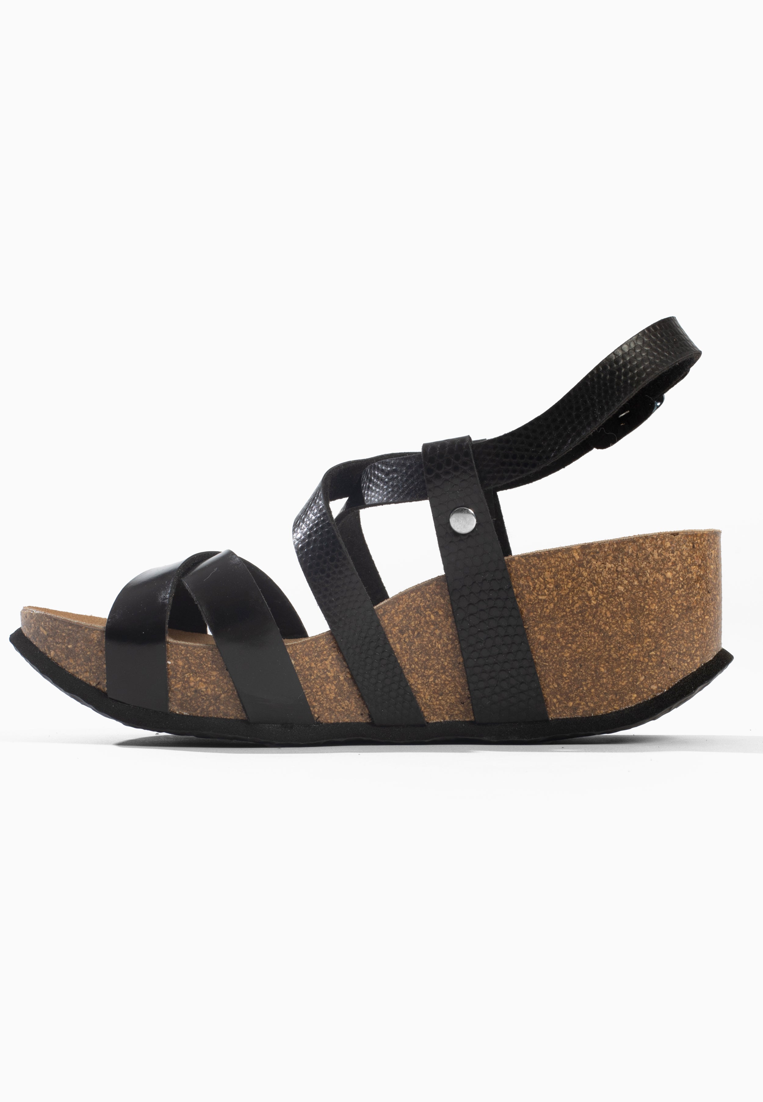Sandales Compensées et Semi-compensées Catane Noir