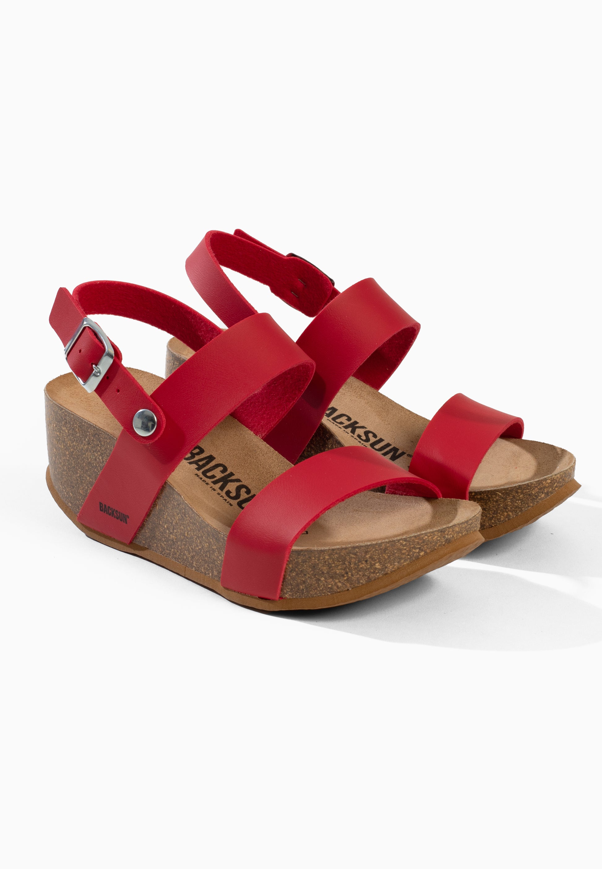 Sandales Cali Compensées et semi-compensées Rouge