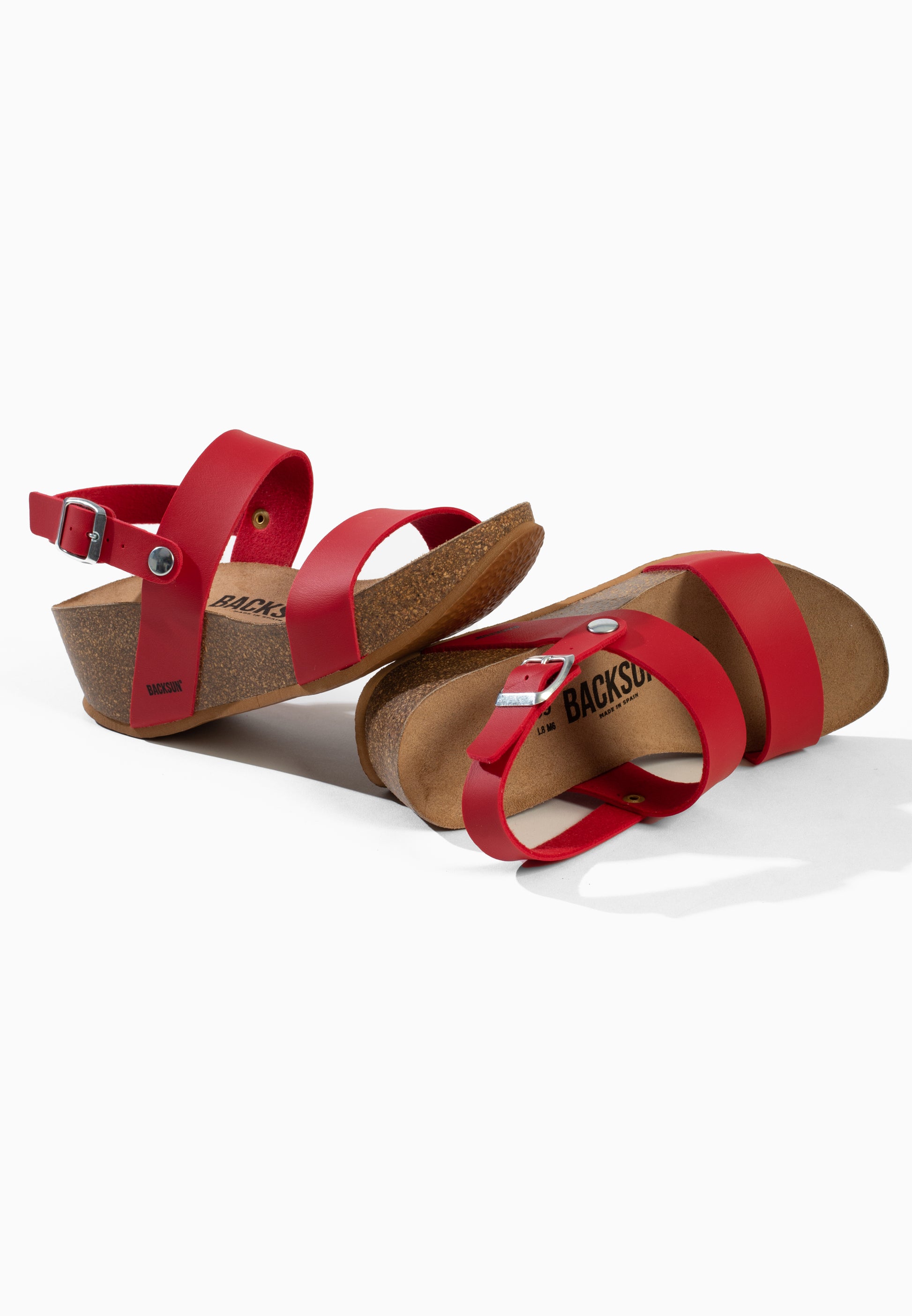 Sandales Cali Compensées et semi-compensées Rouge