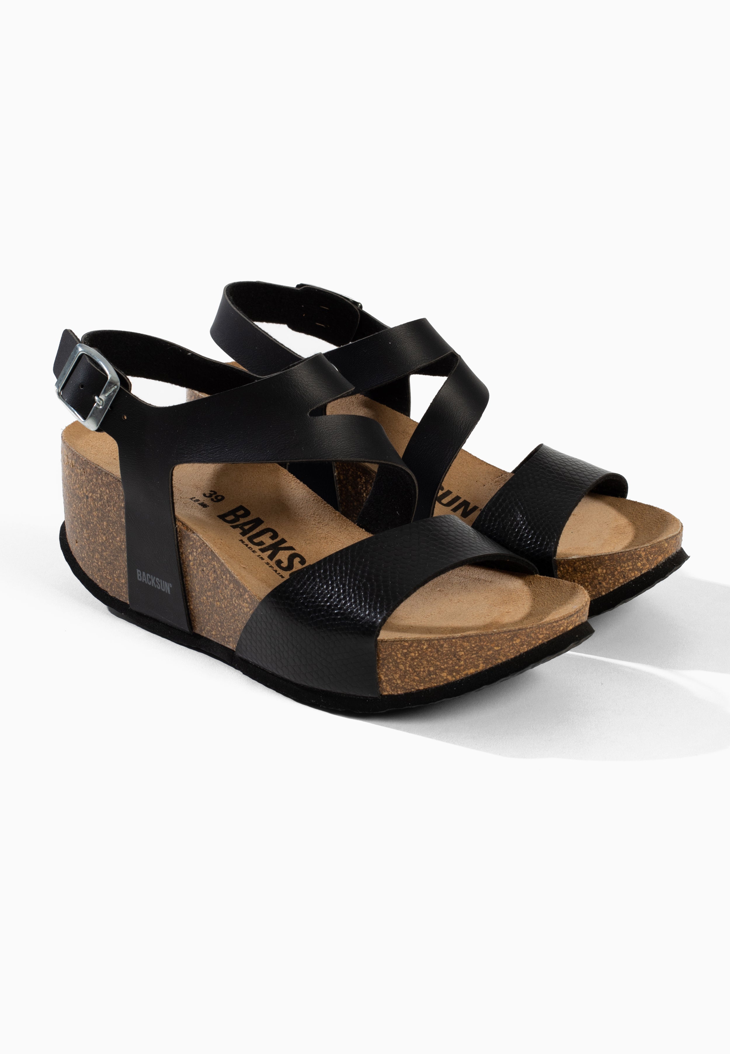 Sandales Bolzano Compensées et semi-compensées Noir