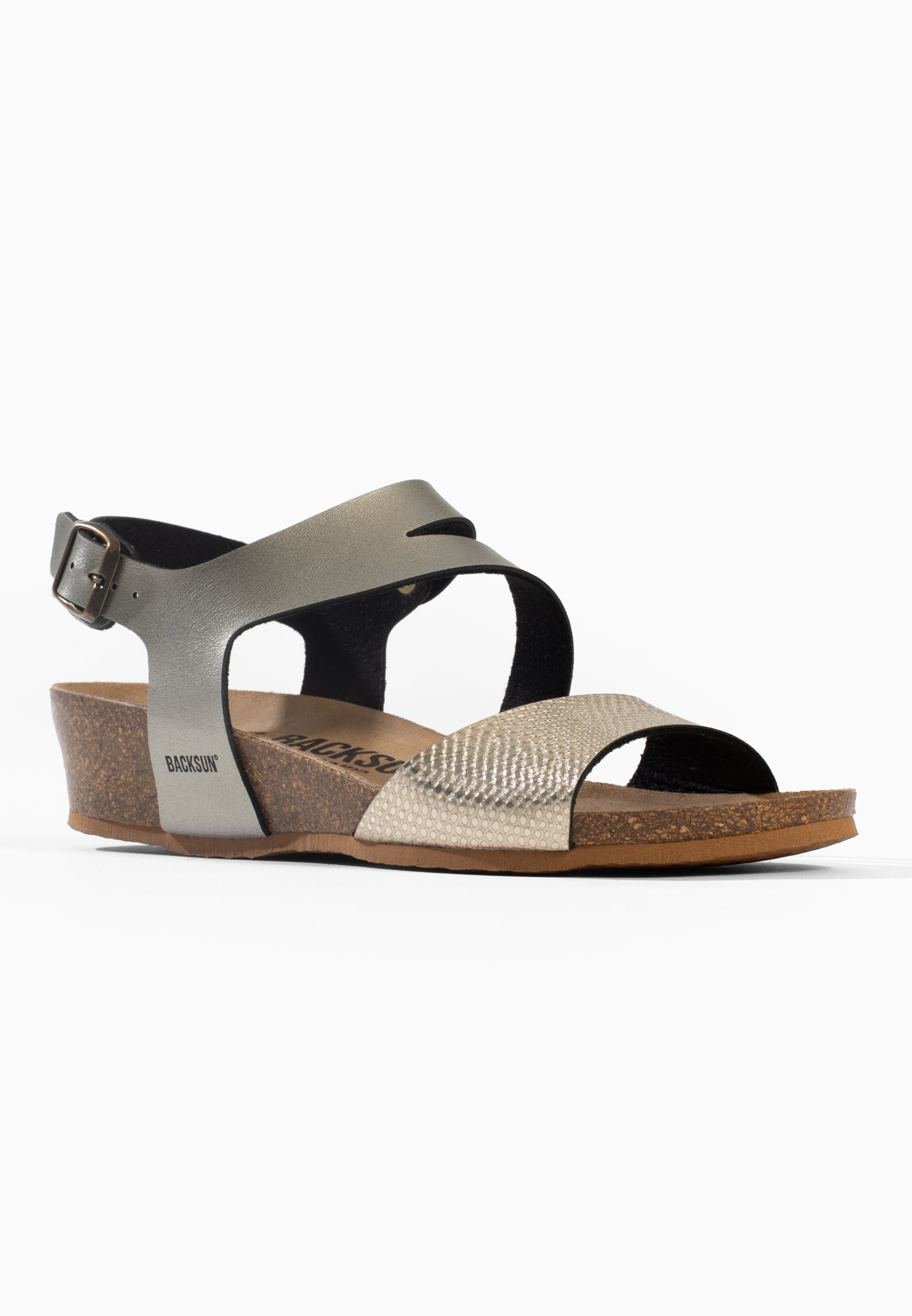 Sandales Compensées et Semi-compensées Lamezia Mocha et Platine