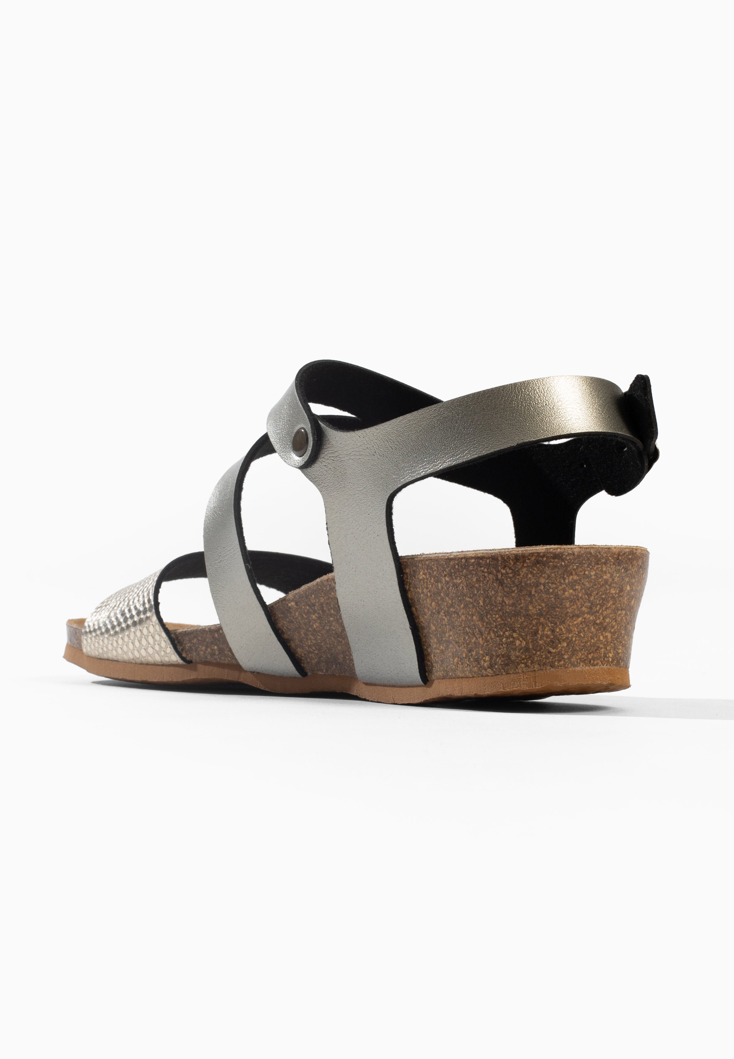 Sandales Compensées et Semi-compensées Lamezia Mocha et Platine