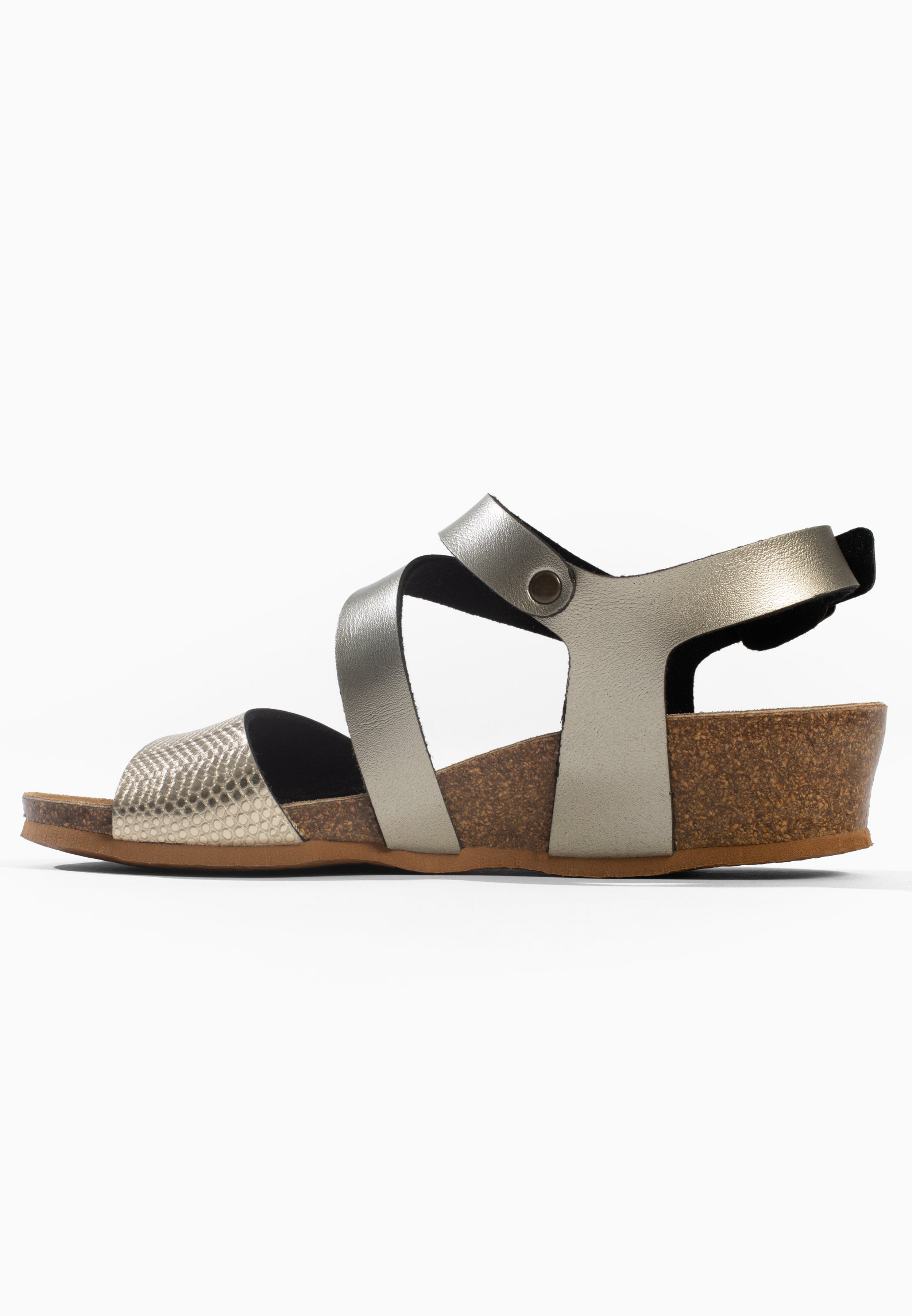 Sandales Compensées et Semi-compensées Lamezia Mocha et Platine