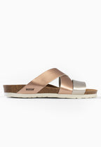 Sandales Multi-Brides Palerme Rose et Argent