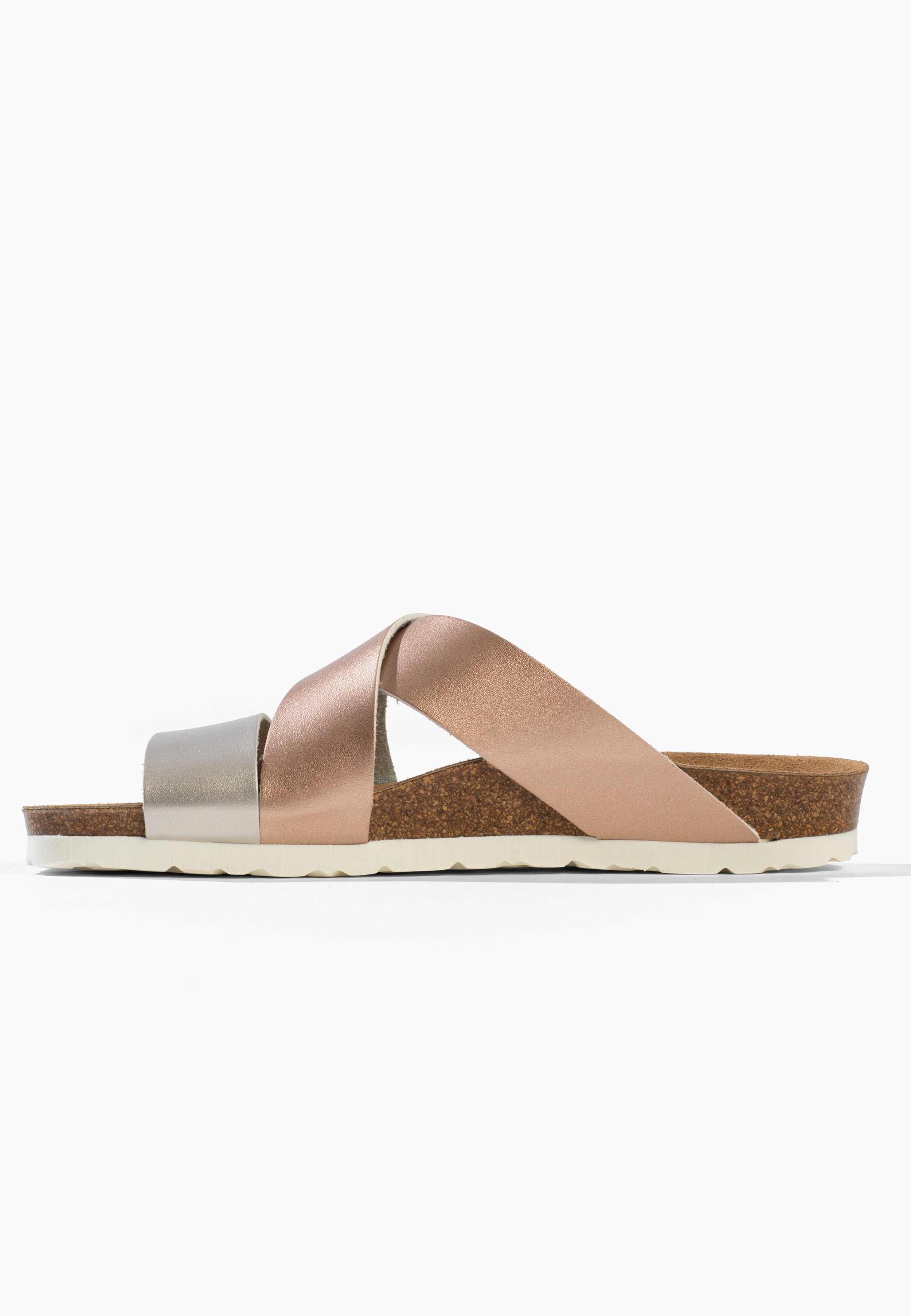 Sandales Multi-Brides Palerme Rose et Argent
