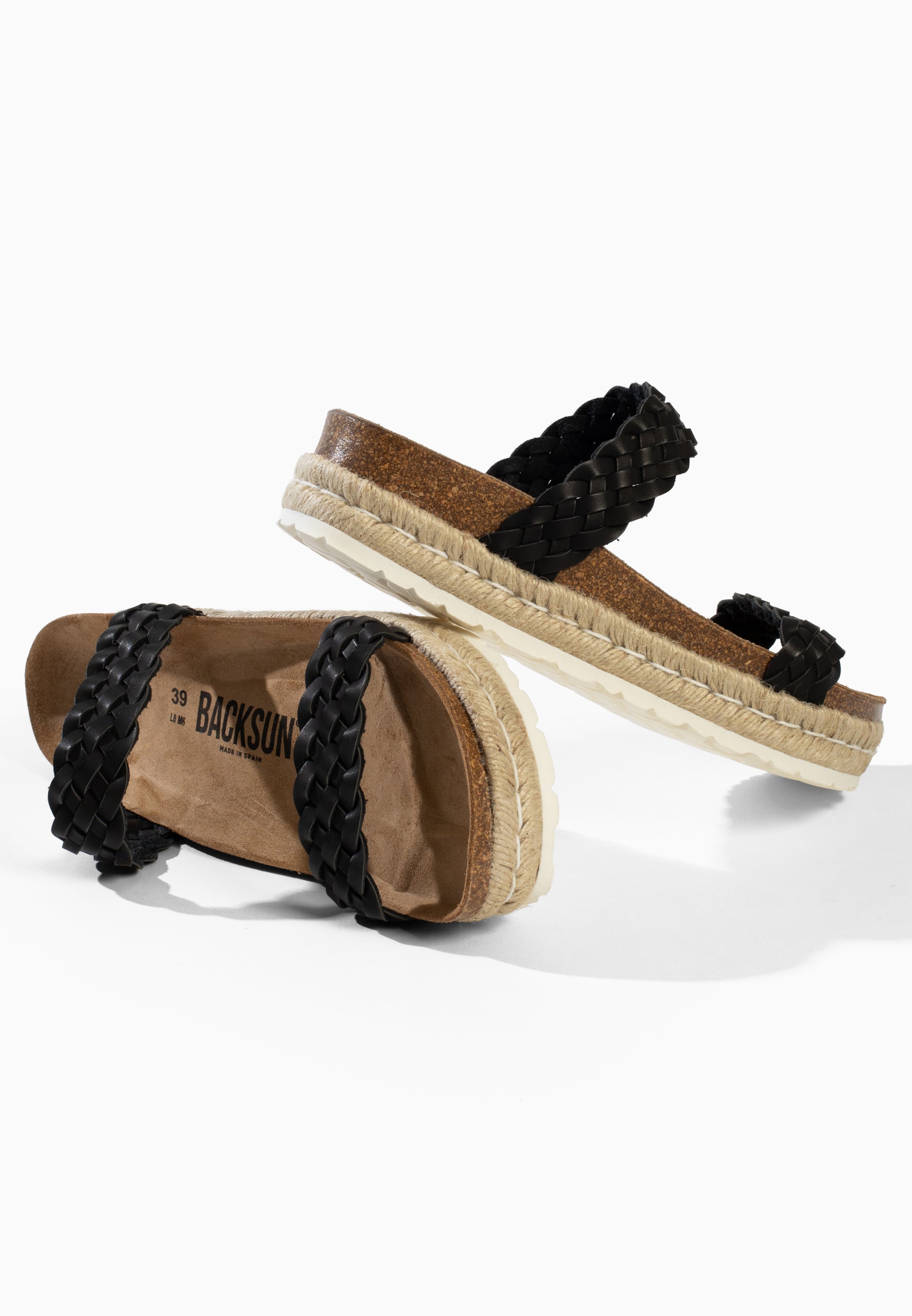 Black Pisa Platform Sandals