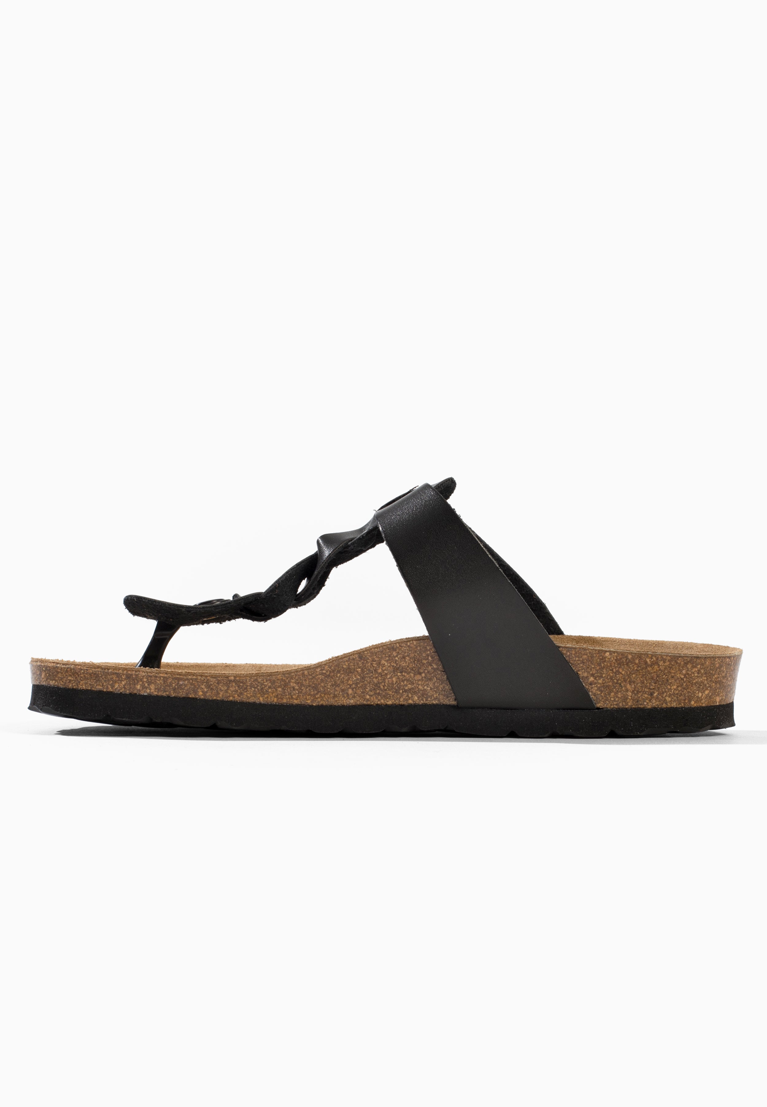 Sandales Reggio à entre-doigts Noir