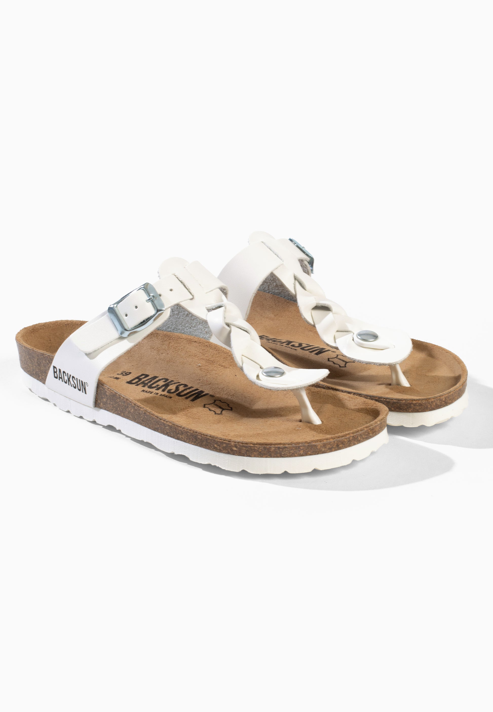 Sandales Reggio à entre-doigts Blanc