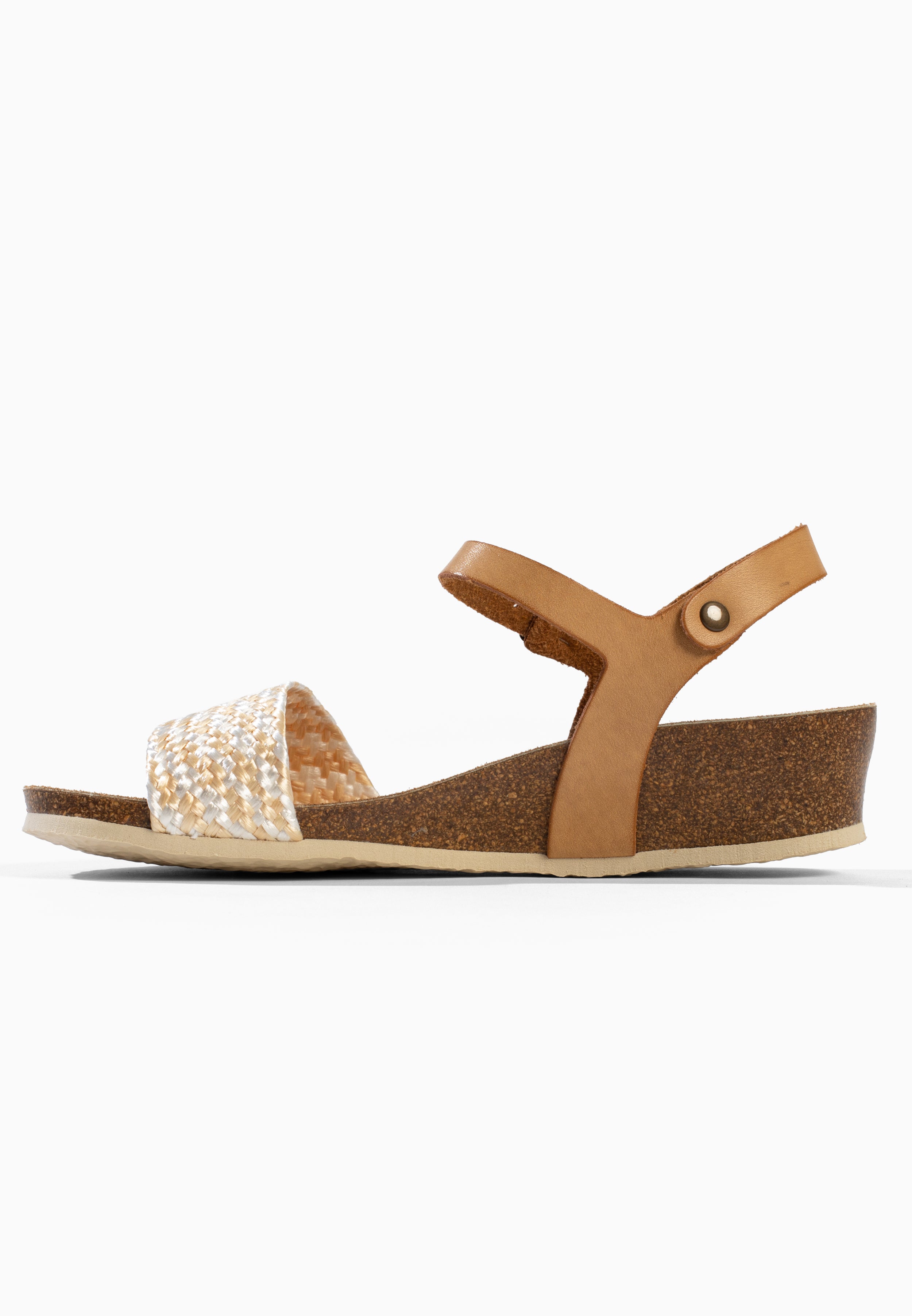 Sandales Compensées et Semi-compensées Calabria Beige et Doré