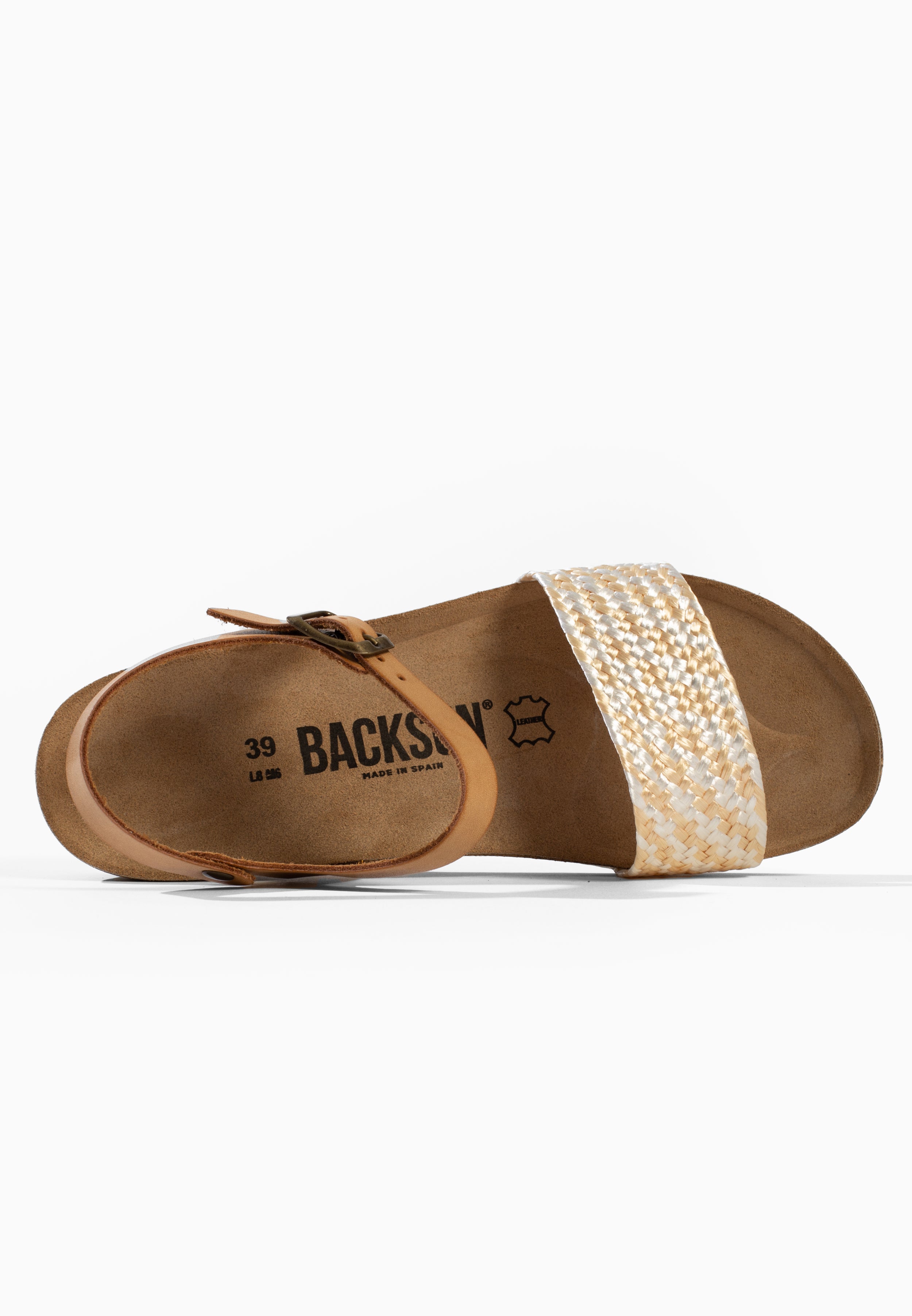 Sandales Compensées et Semi-compensées Calabria Beige et Doré