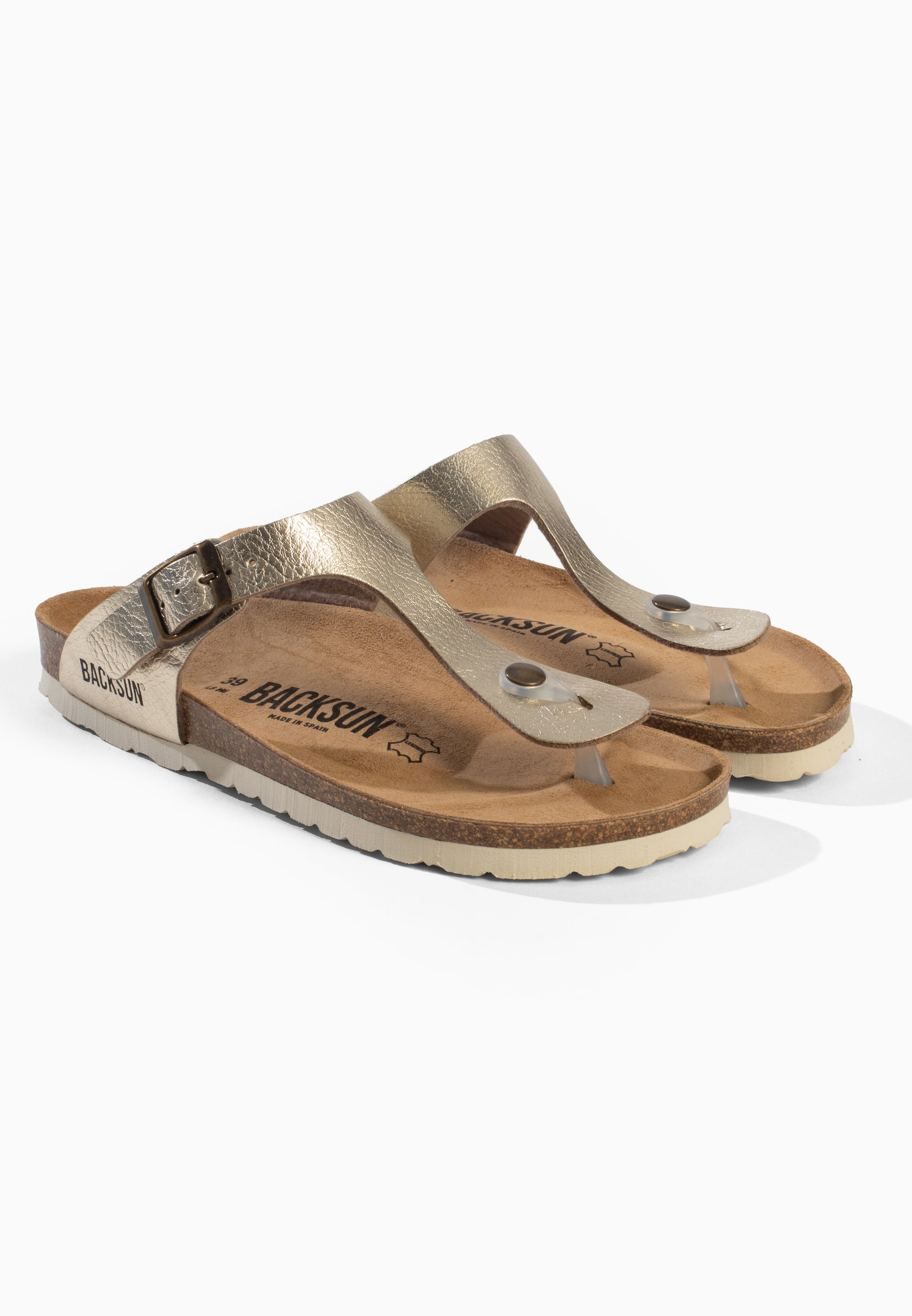 Sandales Singapore à entre-doigts Platinium