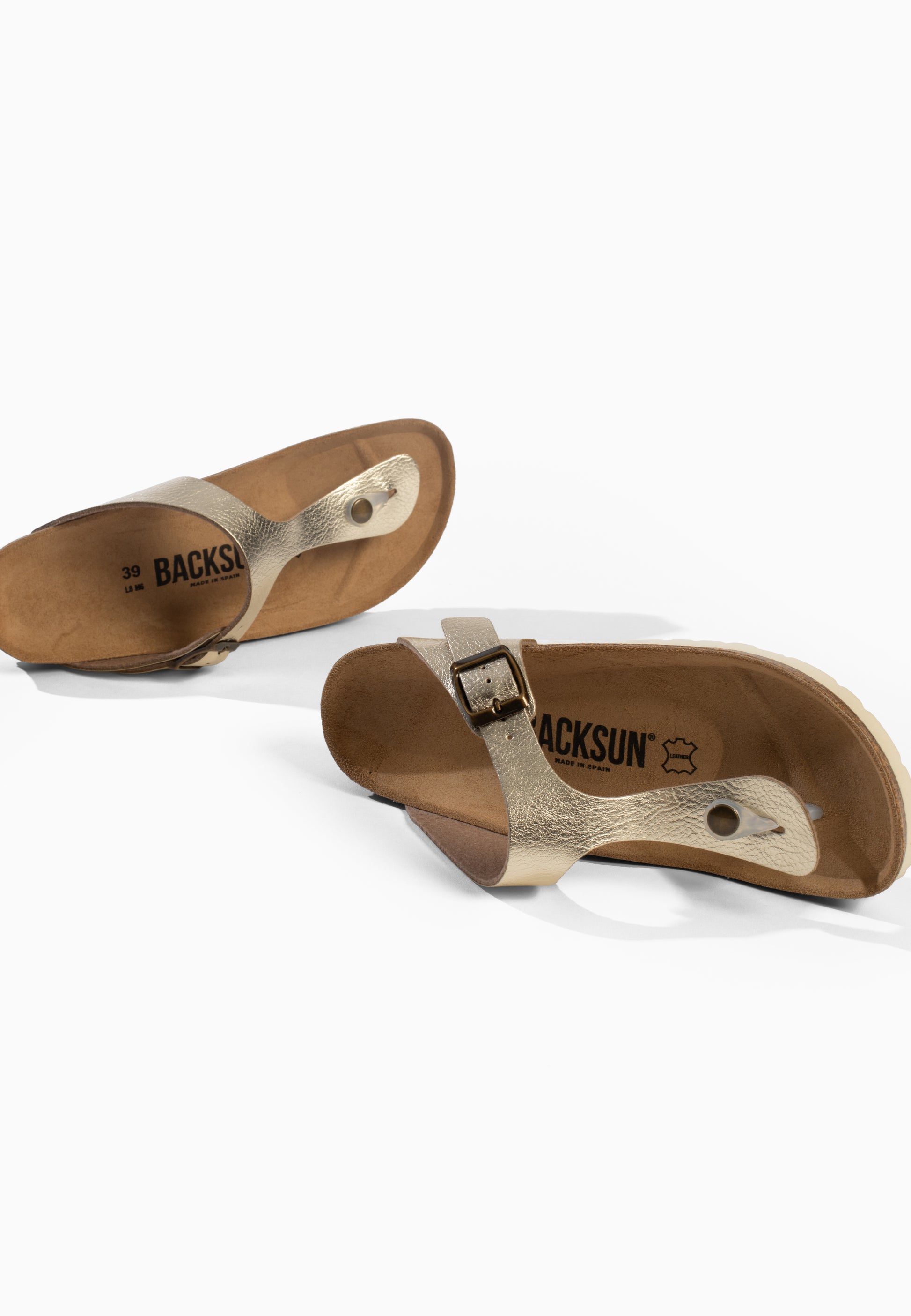 Sandales Singapore à entre-doigts Platinium