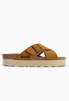 Beige Plateausandalen Los Angeles
