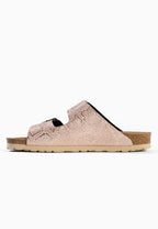 Sandalen „Bali“ mit 2 Riemen in Roségold