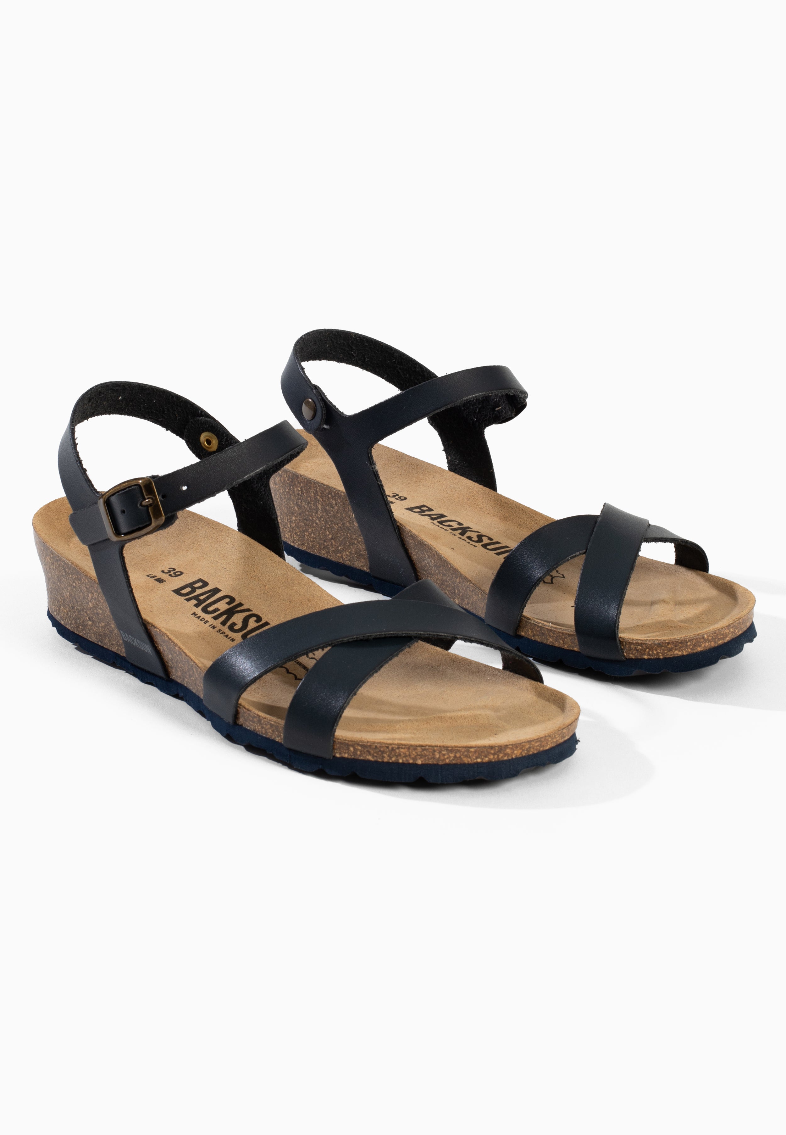 Sandales Nalec Compensées et semi-compensées Bleu marine