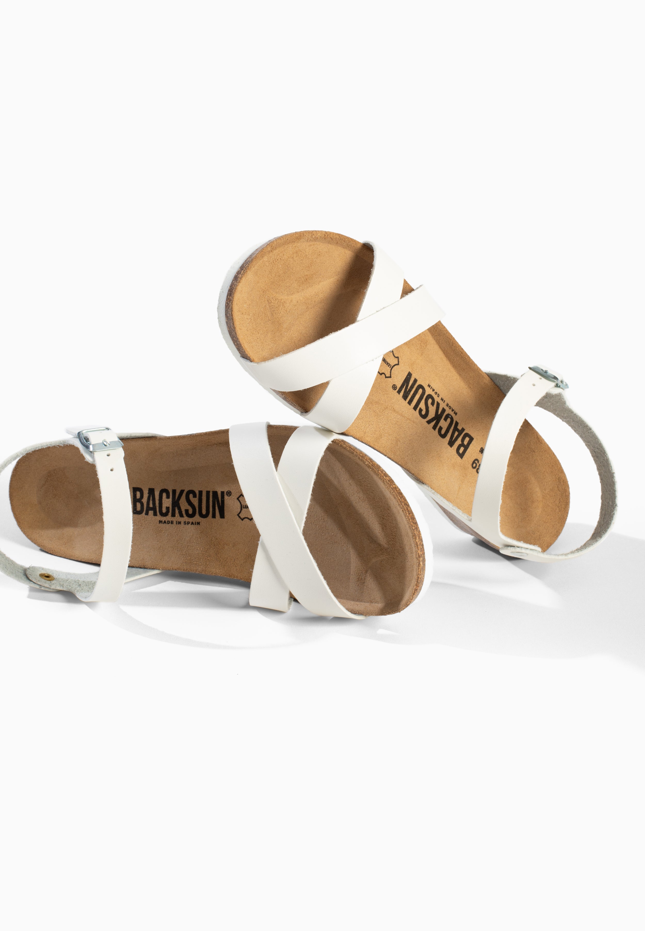 Sandales Nalec Compensées et semi-compensées Blanc