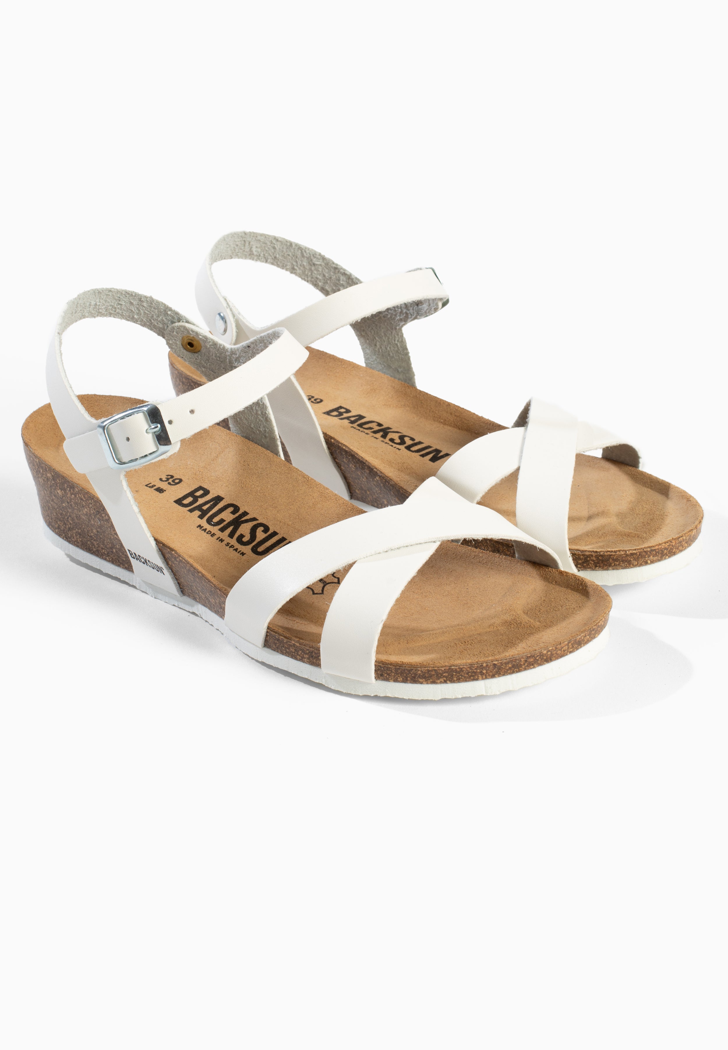 Sandales Nalec Compensées et semi-compensées Blanc