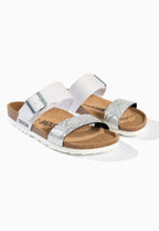 Perouse 2-Riemen-Sandalen in Schwarz und Neonpink
