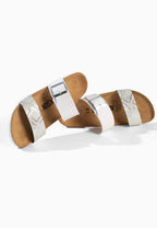 Perouse 2-Riemen-Sandalen in Schwarz und Neonpink