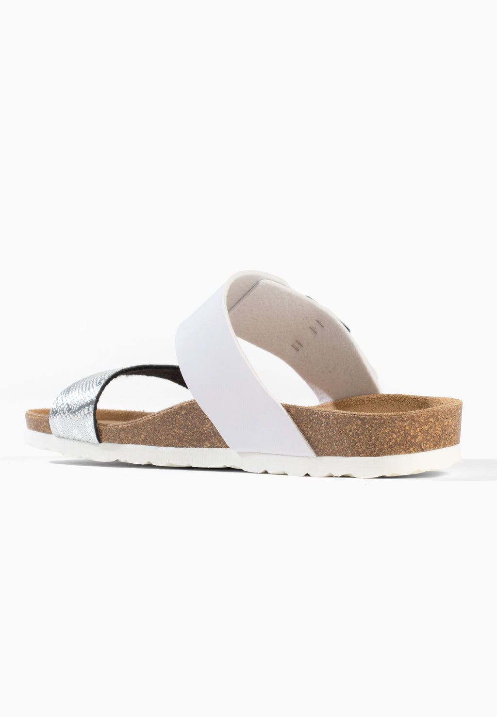 Sandales 2 Brides Perouse Noir et Rose Fluo