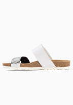 Perouse 2-Riemen-Sandalen in Schwarz und Neonpink