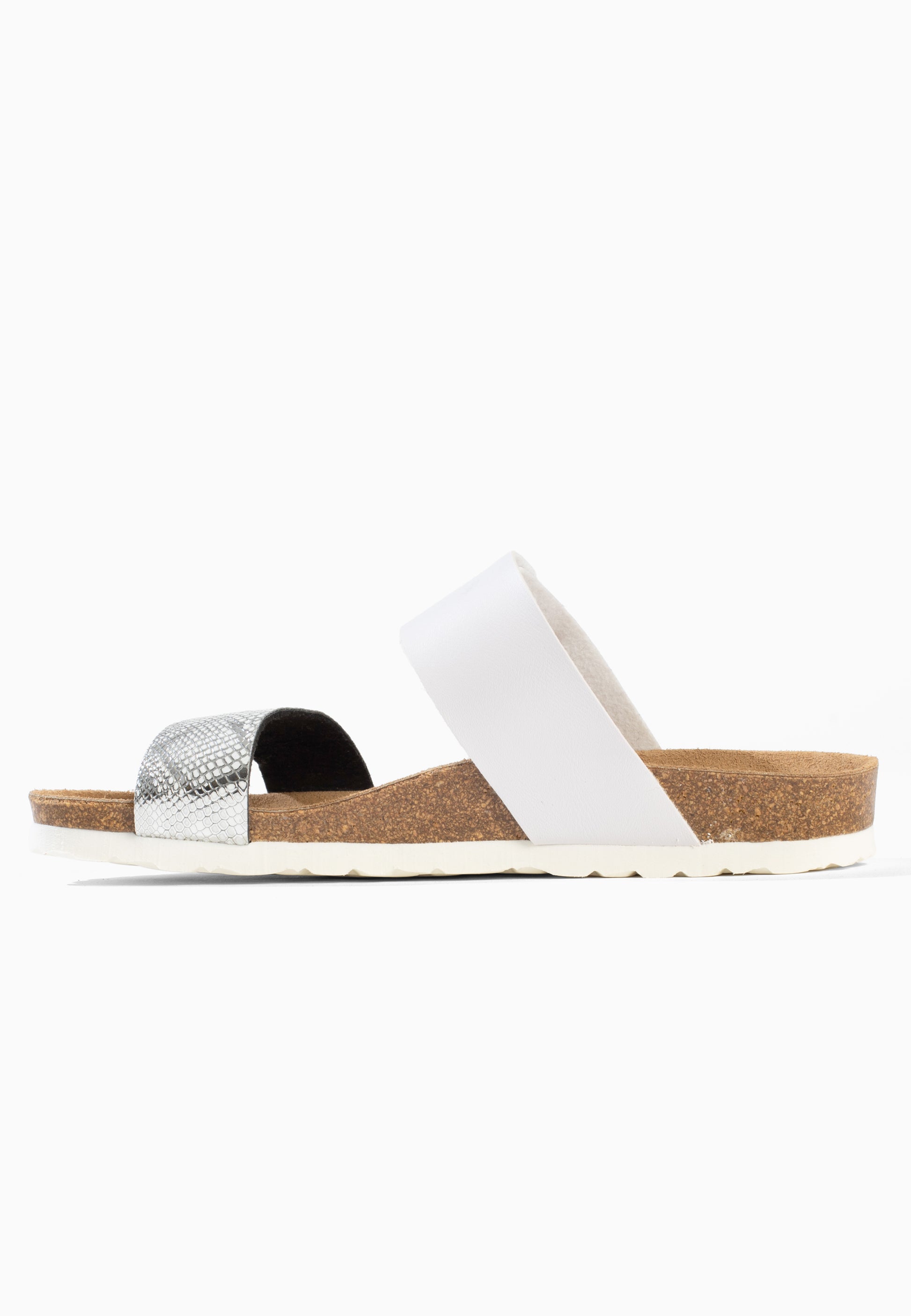 Sandales 2 Brides Perouse Noir et Rose Fluo