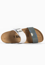 Perouse 2-Riemen-Sandalen in Weiß und Grau