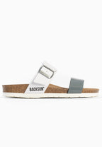 Perouse 2-Riemen-Sandalen in Weiß und Grau