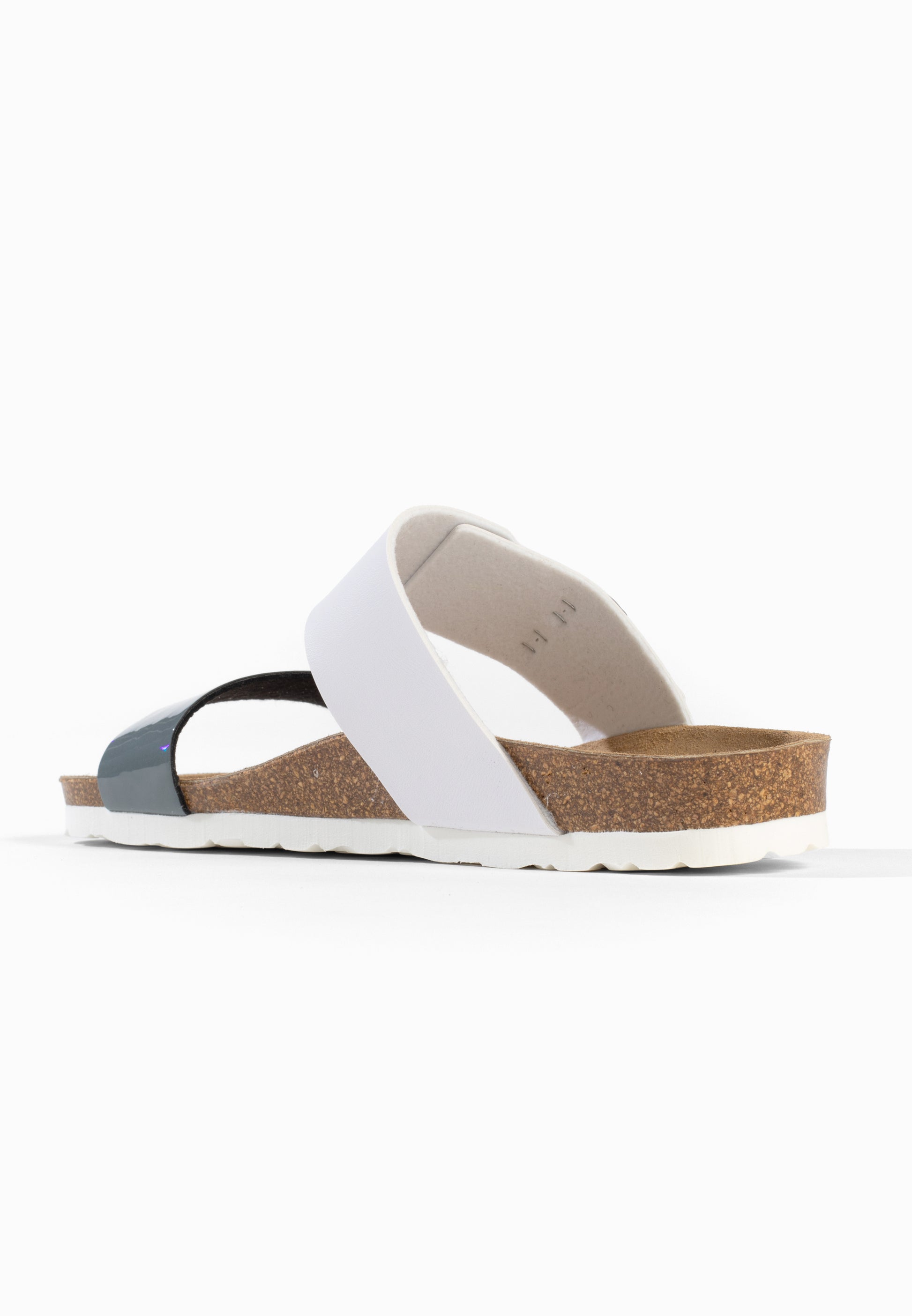 Sandales 2 Brides Perouse Blanc et Gris
