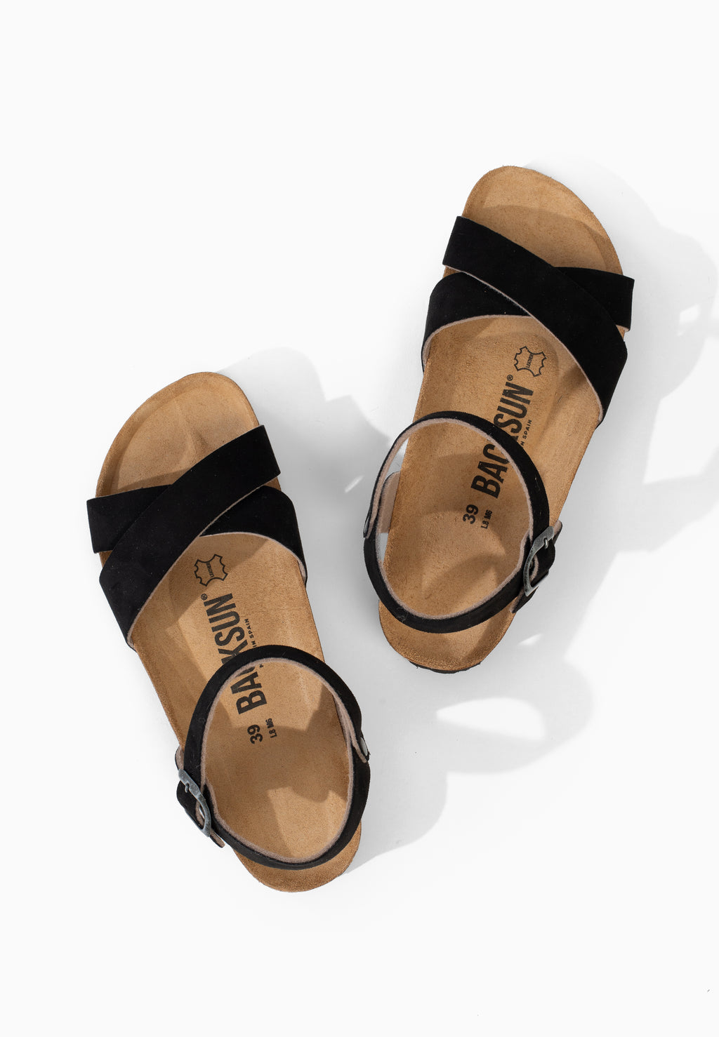 Schwarze Sandalen „Lara“ mit mehreren Riemen