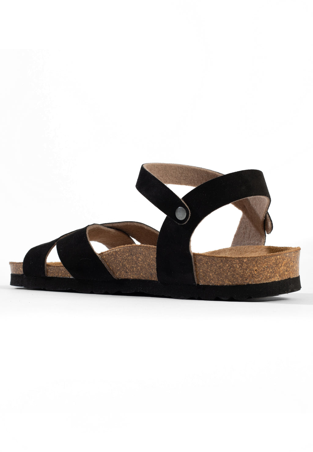 Schwarze Sandalen „Lara“ mit mehreren Riemen
