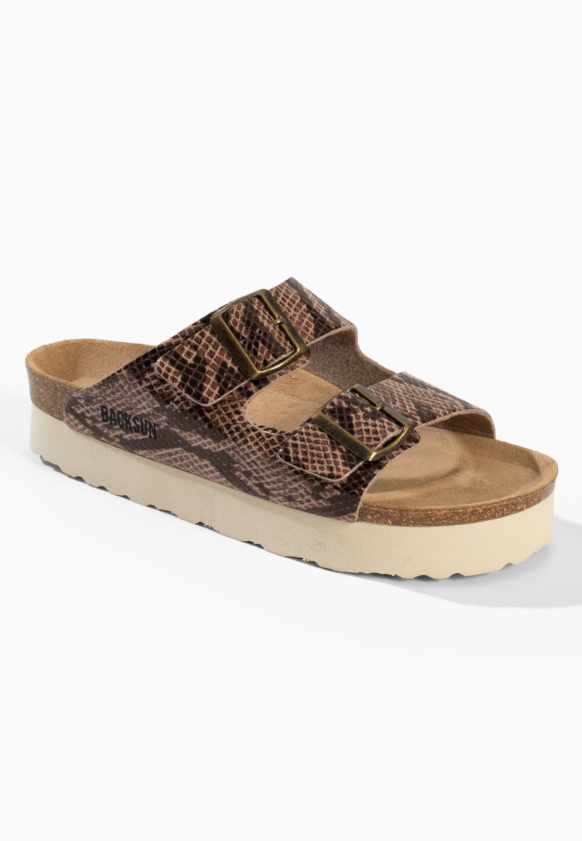 Dumai Brown Platform Sandals