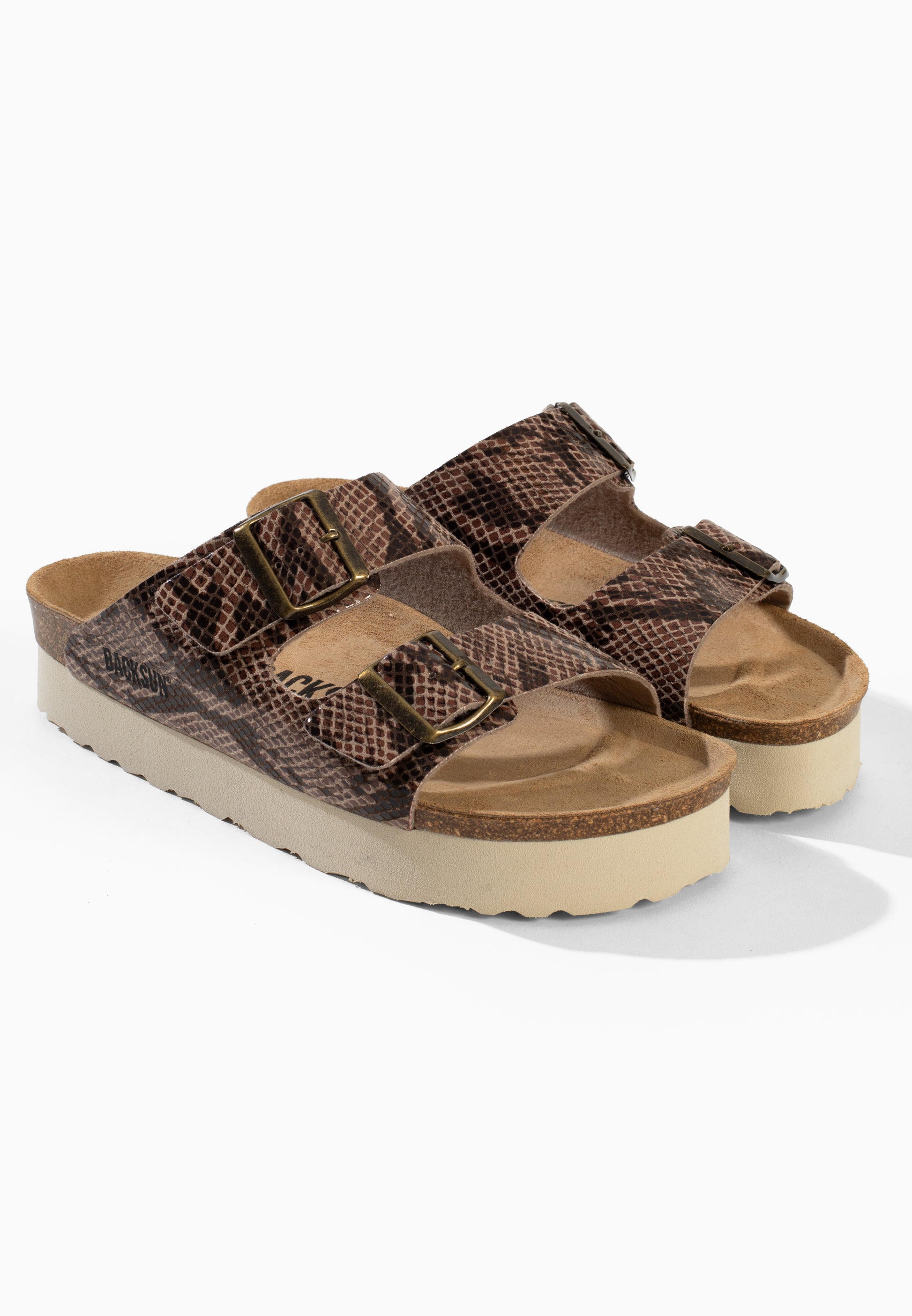 Dumai Brown Platform Sandals