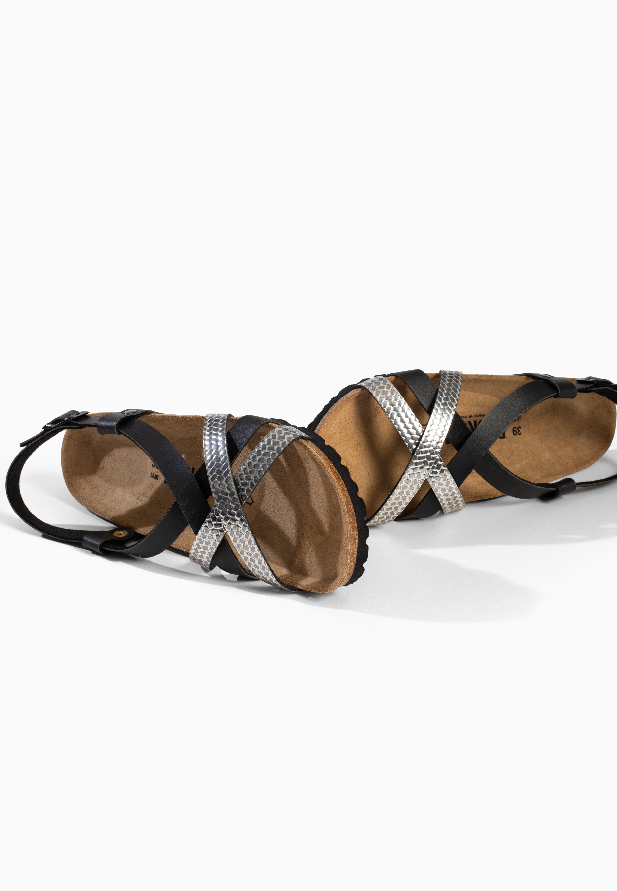 Sandales Veracruz Multi-Brides Noir et or