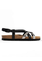 Sandales Veracruz Multi-Brides Noir et or