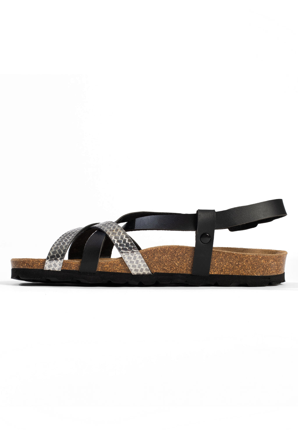 Sandales Veracruz Multi-Brides Noir et or