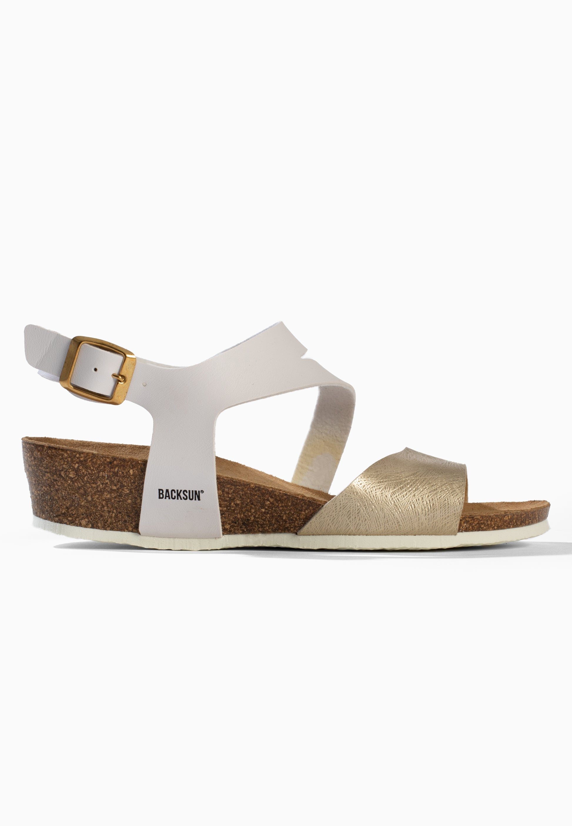 Sandales Lamezia Compensées et semi-compensées Blanc et or