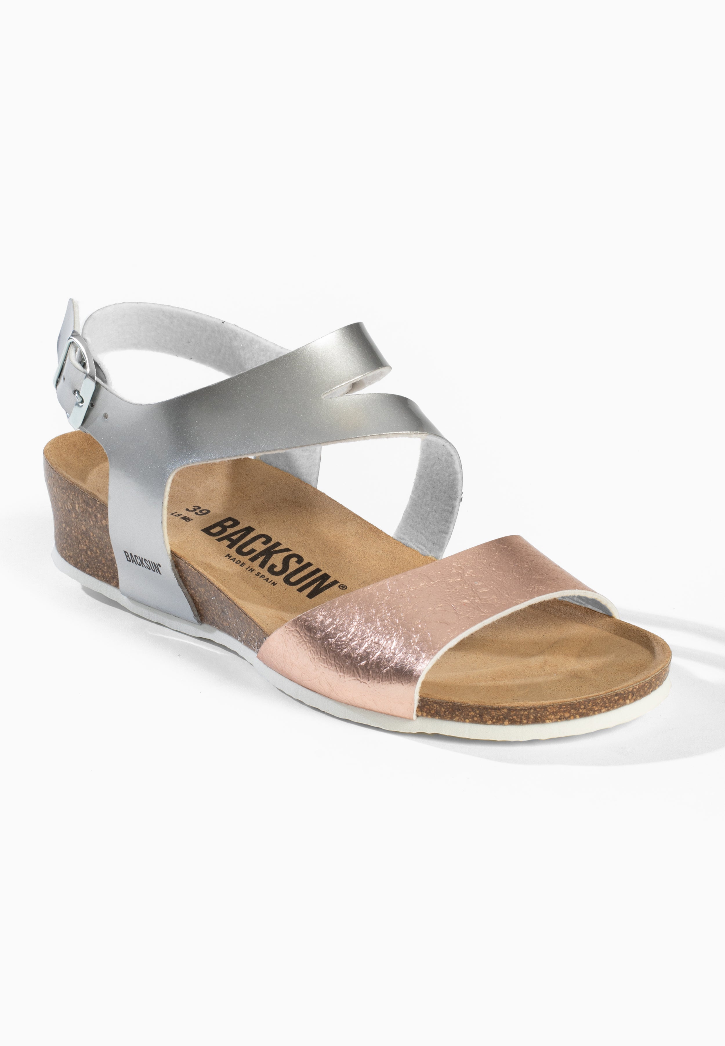 Sandales Lamezia Compensées et semi-compensées Rose gold et argent