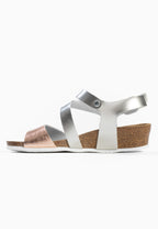 Sandales Lamezia Compensées et semi-compensées Rose gold et argent