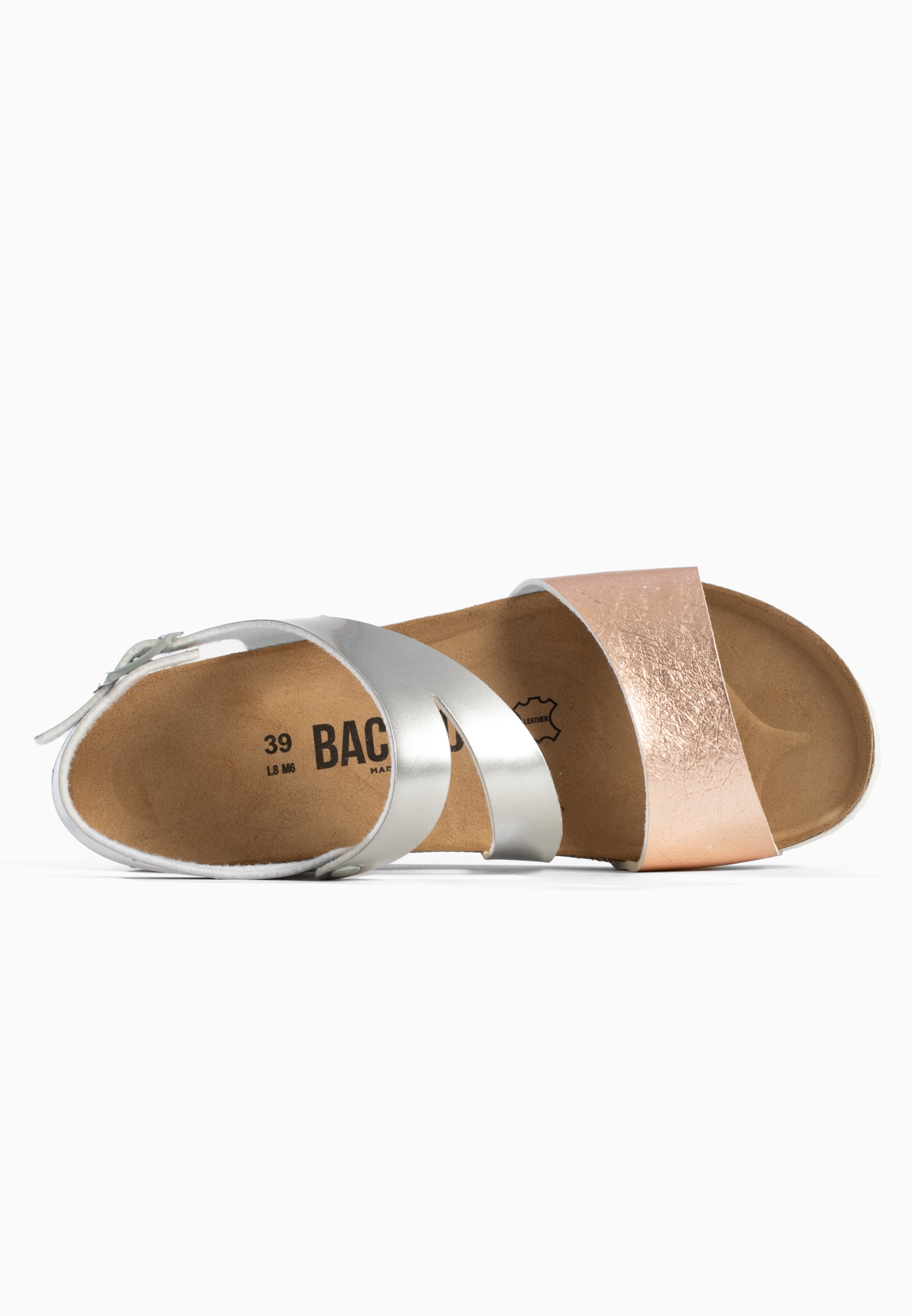 Sandales Lamezia Compensées et semi-compensées Rose gold et argent
