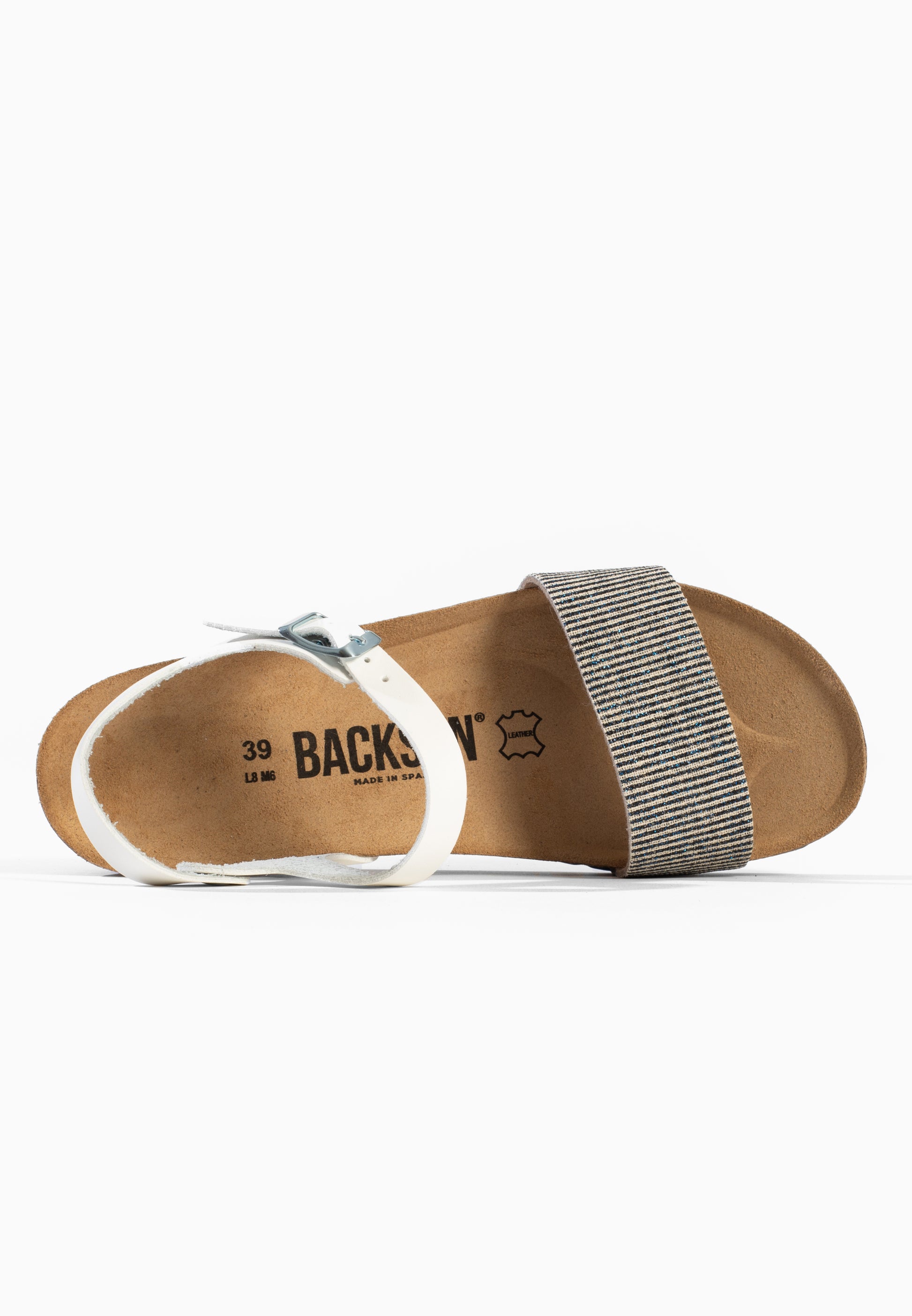 Sandales Compensées et Semi-compensées Lola Blanc et Bleu marine